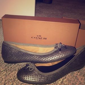 Coach Gun Metal Women's Size 7 Flats
